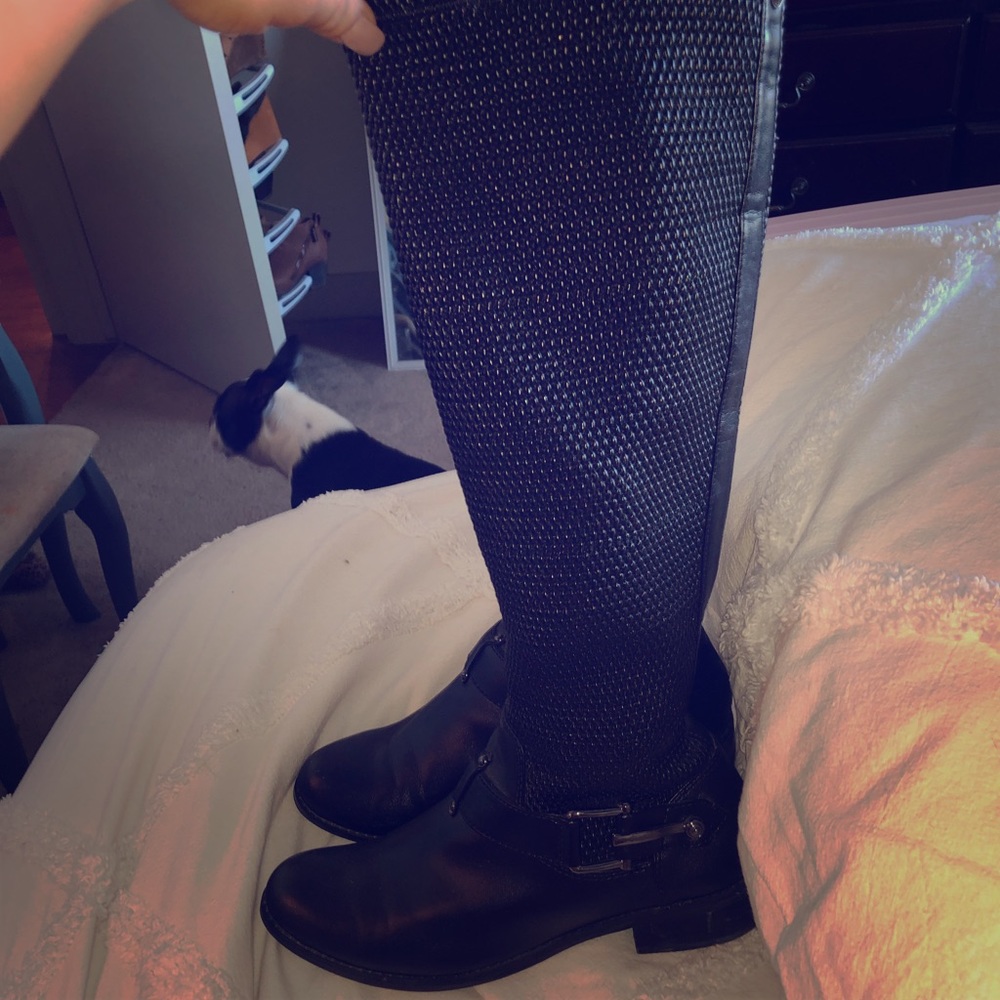 Like new, unique Alex Marie black riding boots!